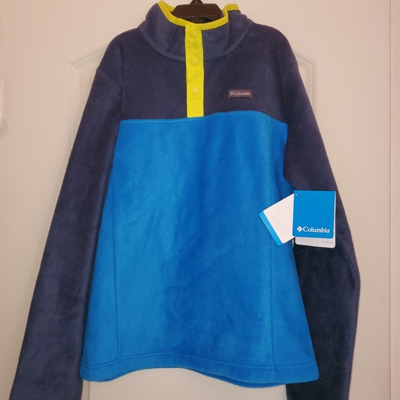 Columbia Pullover Jacket Flattop Ridge Half Snap Fleece Pullover